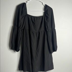 Black Puff Sleeve Dress